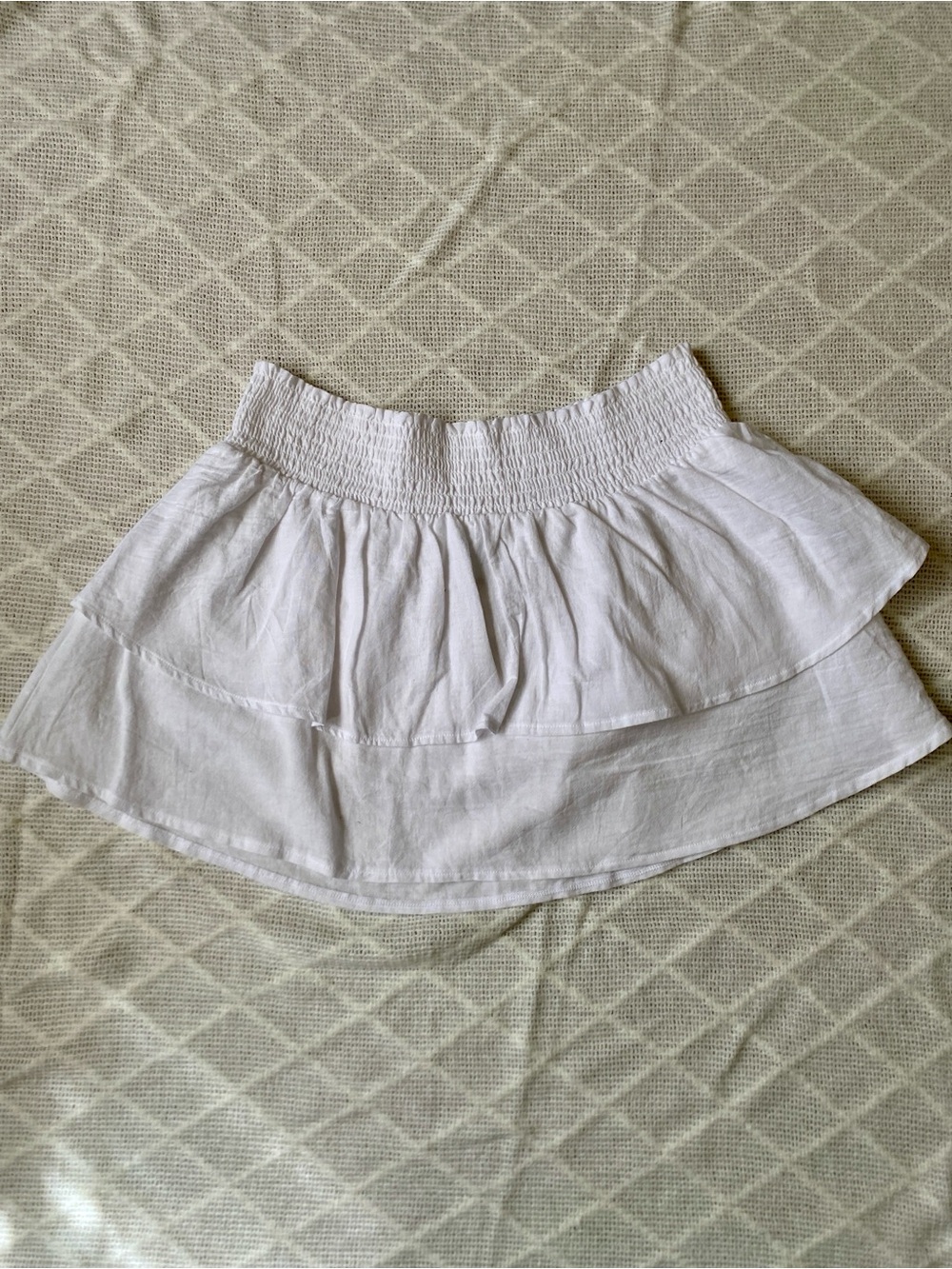 wild fable White Tiered Smocked-Waist Skater Skirt
